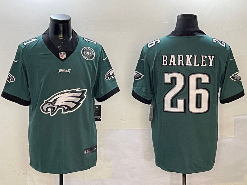 Men Philadelphia Eagles 26 Barkley green 2025 Nike NFL jersey style 7